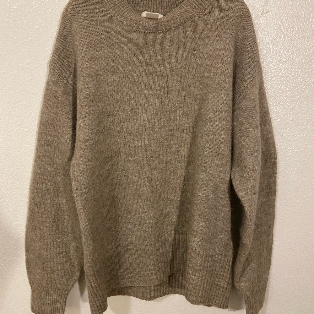 H&M Women's Taupe Crewneck Sweater